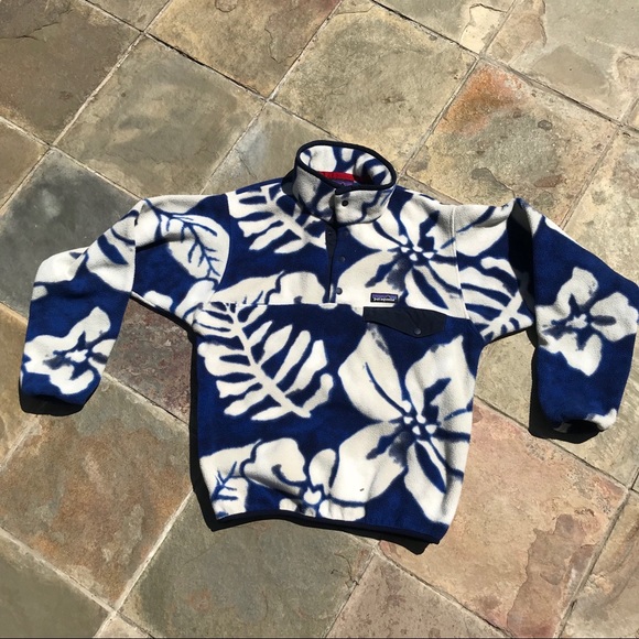 Patagonia Bluewhite Hawaiian Floral 